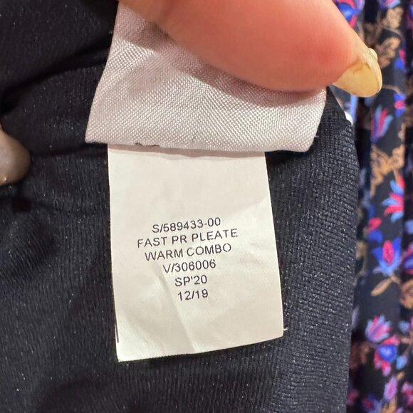 Banana Republic Factory Floral Print Pleated Flex Waist Lined Midi Skirt (SZ L) - Picture 7 of 11